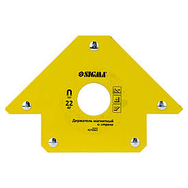 Магніт для зварювання стріла 22 кг 90×90 мм (45°, 90°, 135°) SIGMA (4270321)