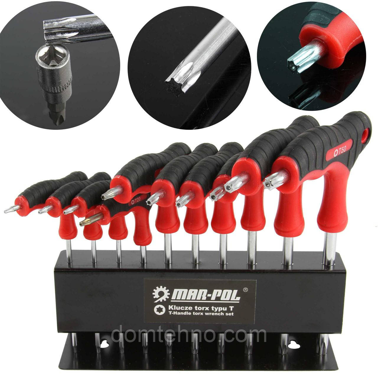 Набор ключей Torx Т- типа T9-T50 MAR-POL M66426