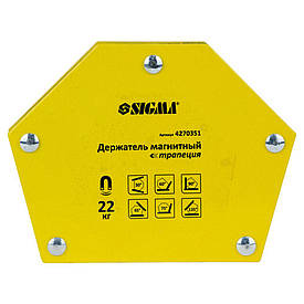 Магніт для зварювання трапеція 22 кг 90×54×54×43мм (30,45,60,75,90,135°) SIGMA (4270351)