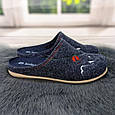Тапочки домашні жіночі Inblu фетрові на поліуретановій підошві сині 4320, фото 5