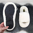 Тапочки хутряні жіночі білі на платформі Horoso 4326, фото 3