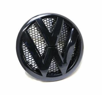 Емблема передня VW (Фольцваген) 170 мм T5, Crafter Чорний глянець (7E0 853 601)