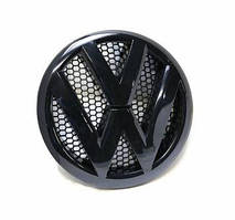 Емблема передня VW (Фольцваген) 170 мм T5, Crafter Чорний глянець (7E0 853 601)