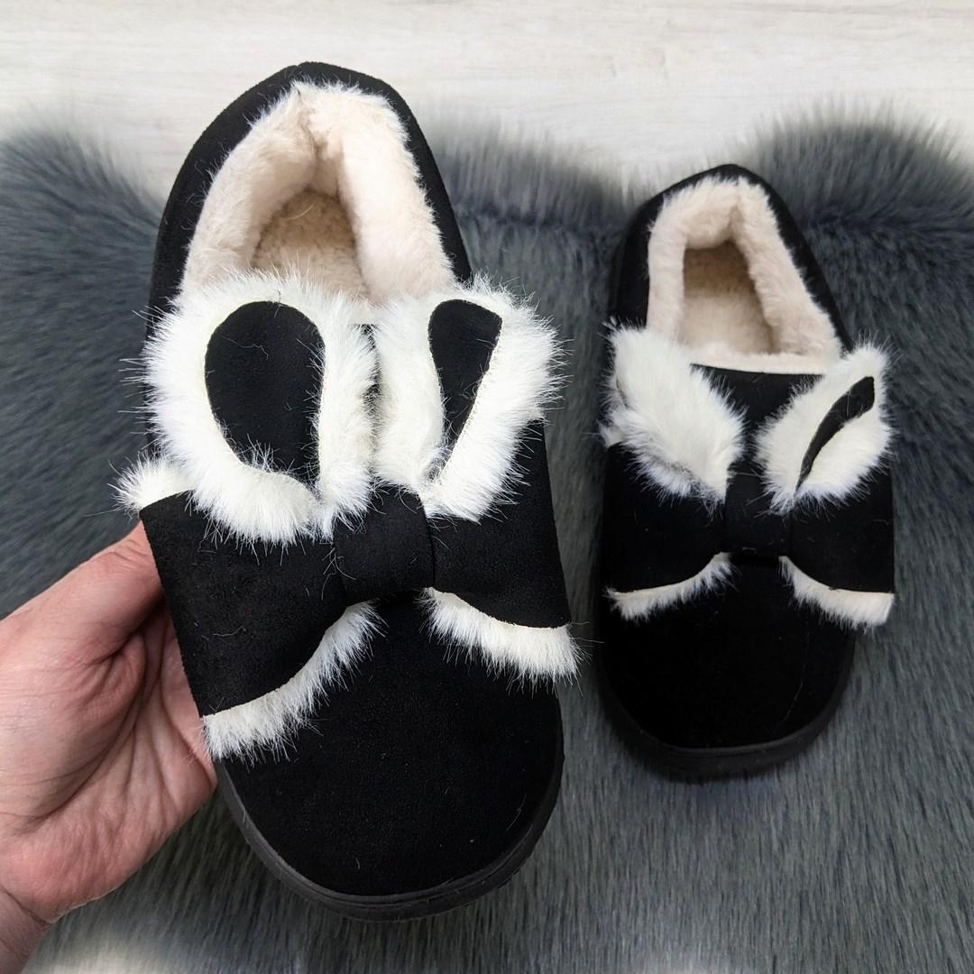 Тапочки жіночі чуні із задником на хутрі чорні 4317, фото 1