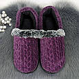 Тапочки чуні жіночі теплі фіолетові на флісі Progress 4339, фото 2