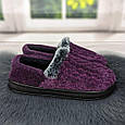 Тапочки чуні жіночі теплі фіолетові на флісі Progress 4339, фото 3