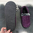Тапочки чуні жіночі теплі фіолетові на флісі Progress 4339, фото 4