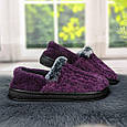 Тапочки чуні жіночі теплі фіолетові на флісі Progress 4339, фото 5