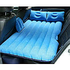 Автомобільний надувний матрац із подушками на заднє сидіння 135*88*45 см SY10132 Блакитний, фото 4