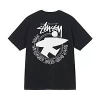 Футболка черная LOYS Stussy BEACH-ROOTS-PIGMENT-DYED