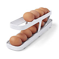 Контейнер для хранения яиц в холодильнике на два яруса W41 Белый Пластиковый лоток для яиц
