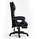 Крісло компютерне з МАСАЖЕМ STUDENT KO23CZ чорне Геймерське крісло тканеве до 150кг, фото 8