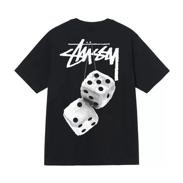 Футболка чорна LOYS Stussy FUZZY-DICE XS