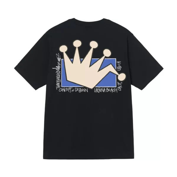 Футболка чорна LOYS Stussy LB-CROWN XS