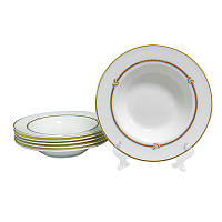 Набор суповых тарелок из костяного фарфора 23см Lefard 169-018