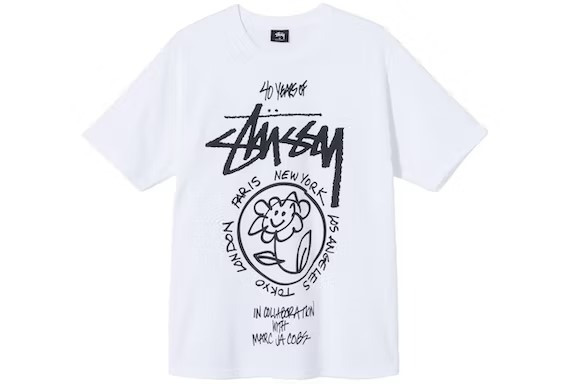 Футболка біла LOYS Stussy-Marc Jacobs-World-Tour XS