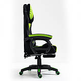 Крісло компютерне з МАСАЖЕМ STUDENT KO23ZIE зелене Геймерське крісло тканеве до 150кг, фото 5