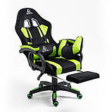 Крісло компютерне з МАСАЖЕМ STUDENT KO23ZIE зелене Геймерське крісло тканеве до 150кг, фото 6