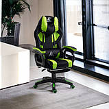 Крісло компютерне з МАСАЖЕМ STUDENT KO23ZIE зелене Геймерське крісло тканеве до 150кг, фото 7