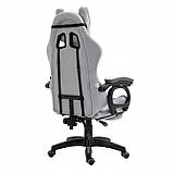 Комп'ютерне крісло із тканини STUDENT KO23 4 КОЛЬОРИ НА ВИБІР Геймерське крісло з підніжкою і подушками 150кг, фото 6