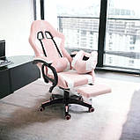 Комп'ютерне крісло із тканини STUDENT KO23 4 КОЛЬОРИ НА ВИБІР Геймерське крісло з підніжкою і подушками 150кг, фото 4