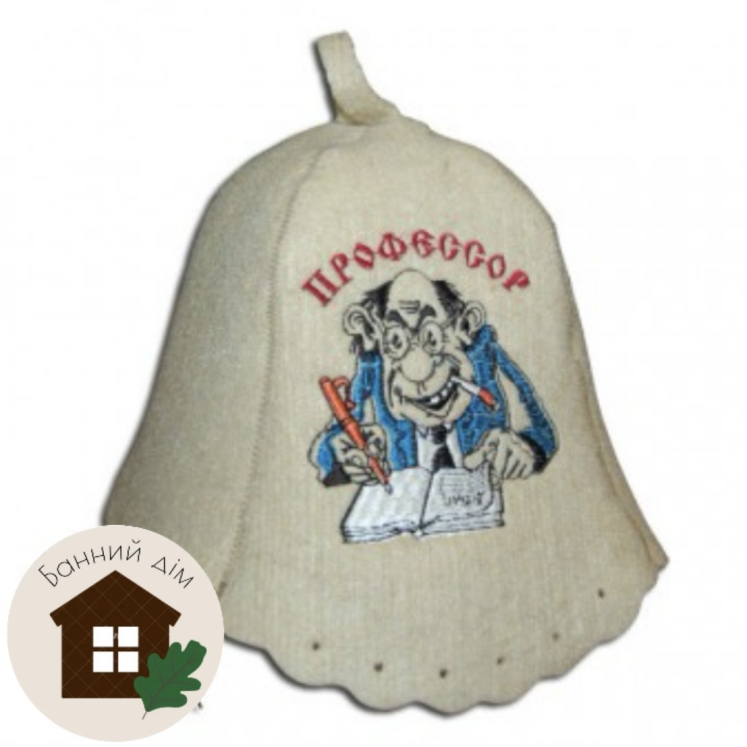 Шапка вовняна для лазні, "Профессор", фото 1