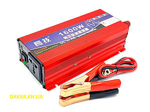 Перетворювач напруги CJ1600M 12V- 220V 1600W чиста синусоїда 12В - 220В 1600Вт