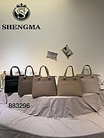1Сумка жіноча шкірозамінник стильна з ручкою 31*11*23 см (5кв) "SHENGMA" купити недорого від прямого постачальника