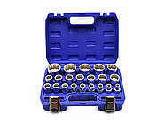 Набір спеціальних 12-гранних головок із профілем Gear Lock 8-36мм 21 шт G13547, фото 3