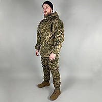 Костюм Горка "ВСУ на флисе" (пиксель ММ-14) тёплая куртка и штаны, мультикам нацгвардии