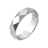 Обручальное серебряное кольцо