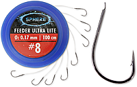 Поводки #14 Sphere Feeder Ultra Lite black nickel 1,55kg,3,40lbs 0,12mm 100cm 8pcs 0,083g(Made in Ja