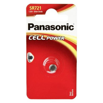 Батарейка Panasonic срібно-цинкова SR721(361, V361, D361) блістер, 1 шт., фото 1