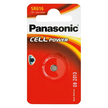 Батарейка Panasonic срібло-цинкова SR616(321, V321, D321) блістер, 1 шт., фото 1