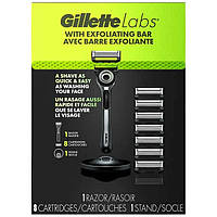 Бритва Gillette Labs з відлущувальною смужкою (1 бритва 1 підставка 8 картриджів)