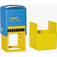 Оснастка для круглой печати пластиковая d40мм Trodat 4940/4924 корпус желто-голубой с пластиковым