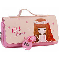 Пенал-сумочка CoolForScool 1 від., з замком CF7473-pink(24)