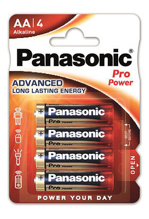 Батарейка Panasonic PRO POWER лужна AA блістер, 4 шт., фото 1