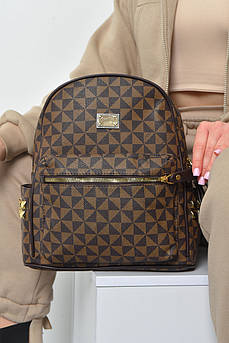 Рюкзак жіночий з принтом коричневого кольору 169307S