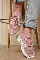 Кроссовки женские розового цвета текстиль 160780M