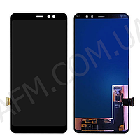 Дисплей (LCD) Samsung GH97- 21534A A730 A8 Plus 2018 чёрный сервисный