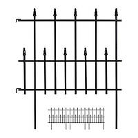 Декоративный бордюр-ограждение для цветников, 4 панели, железо