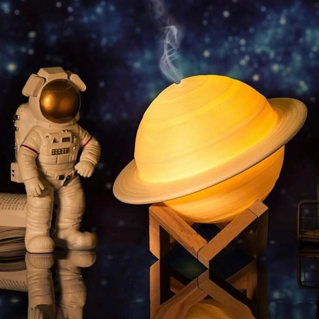 Зволожувач очисник повітря нічник 3 в 1 Сатурн компактний з LED підсвічуванням 3 режими міні OK-351 арома лампа