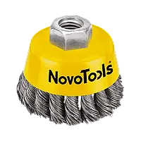 Щетка торцевая ТМ NovoTools, плет. сталь, 65мм.