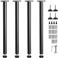 VEVOR набір з 4-х ніжок для столів висотою 762 мм, висотою 110 мм, кріпильна пластина з вуглецевої сталі з матовим чорним