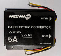 Преобразователь конвертор автомобильный PowerOne+ c 24 в 12 Вольт