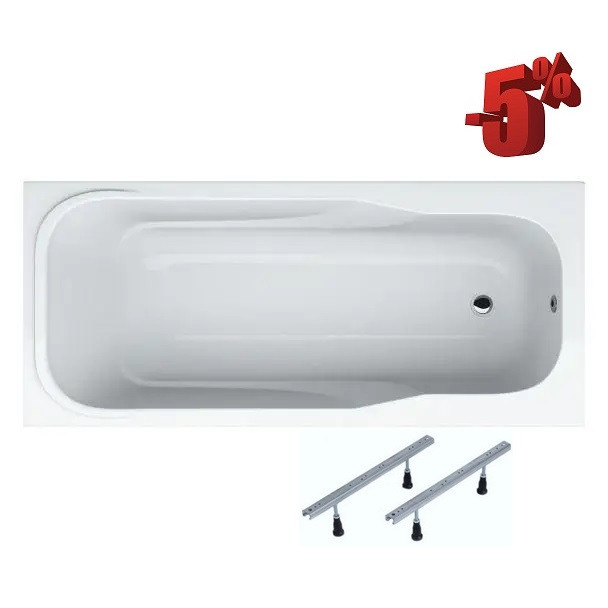 Ванна прямокутна акрилова 160x70 Swan Grace, фото 1