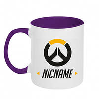 Кружка двухцветная 320ml Your Nickname Overwatch