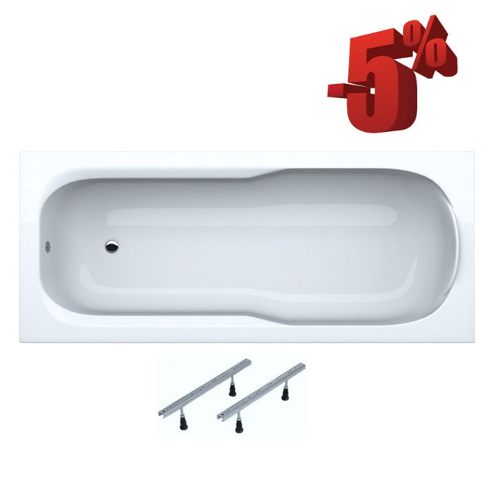 Акрилова ванна 170x70 з ніжками Swan Sabrina, фото 1