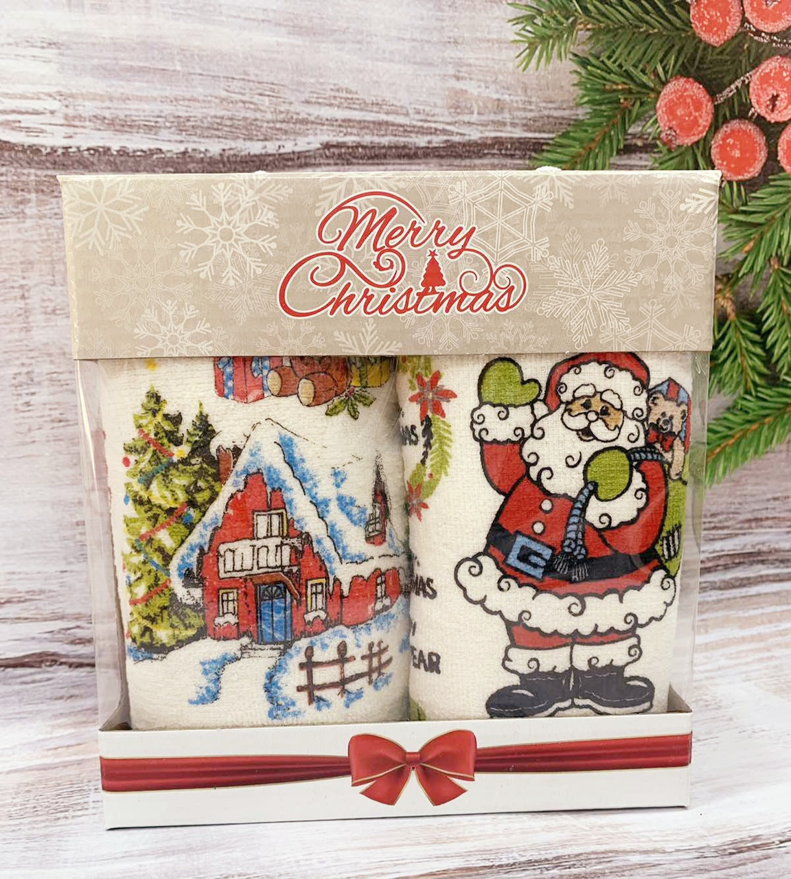 Набір рушників подарункових новорічних, фото 1